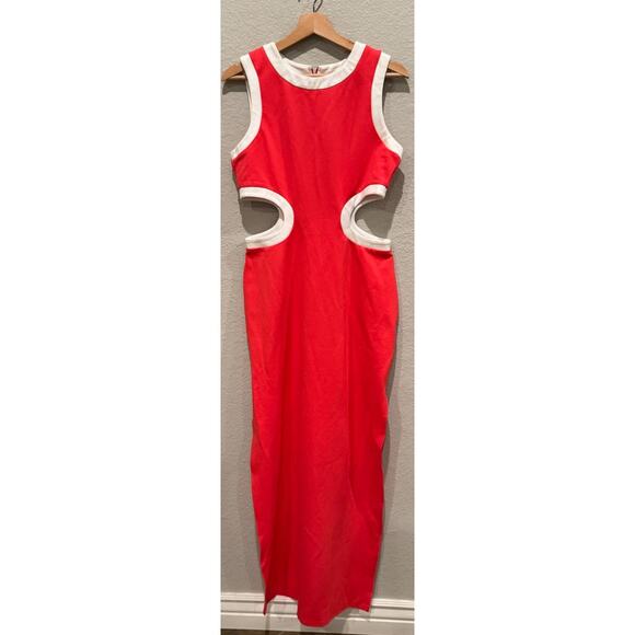 STAUD Dolce Cut Out Ponte Maxi Dress Size Large - Picture 12 of 13
